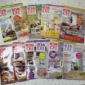 🏡 WOHN IDEE 🏡 Magazine Collection in German vintage set of 11